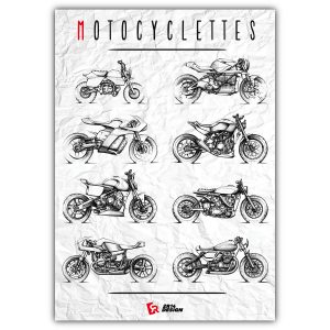 Affiche moto « Dessin »