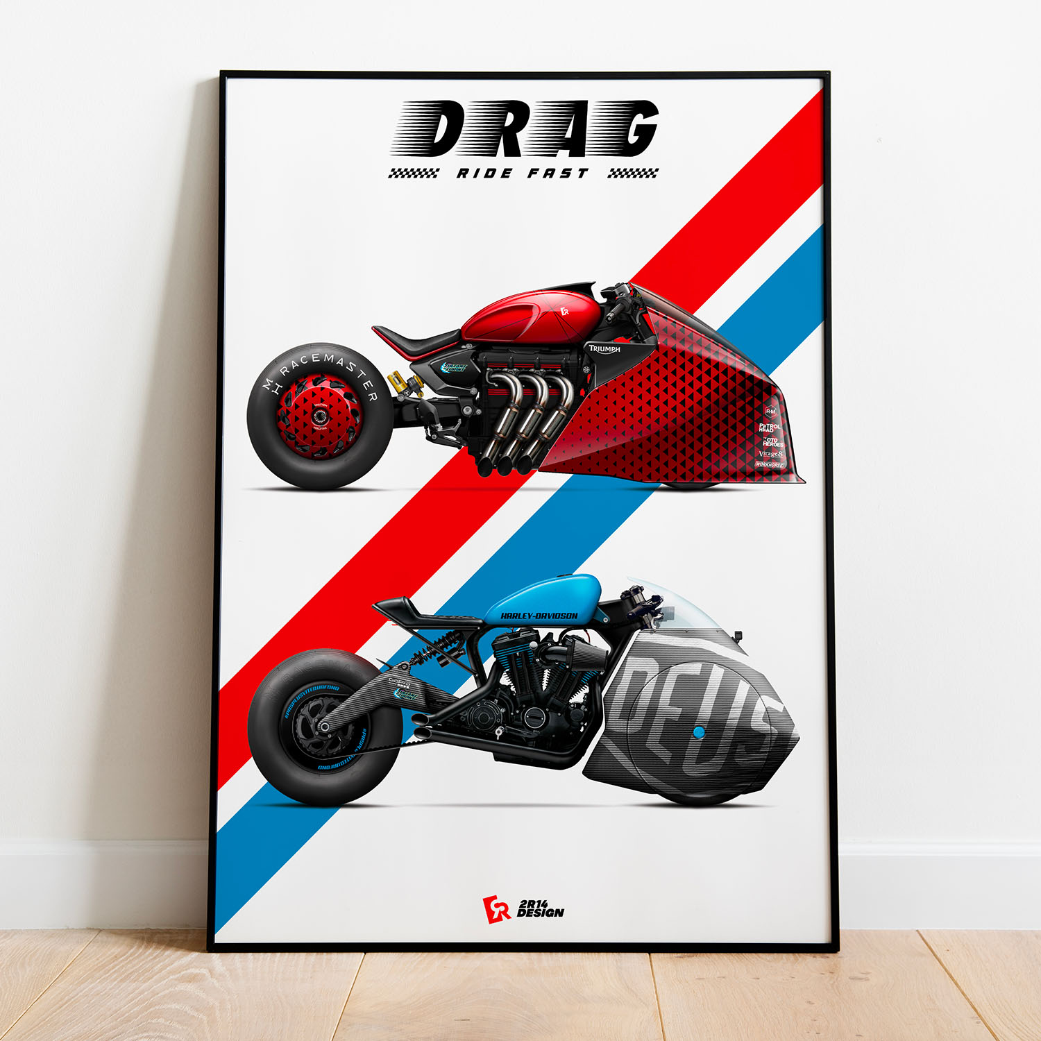 Affiche moto « Dragster » – Image 2