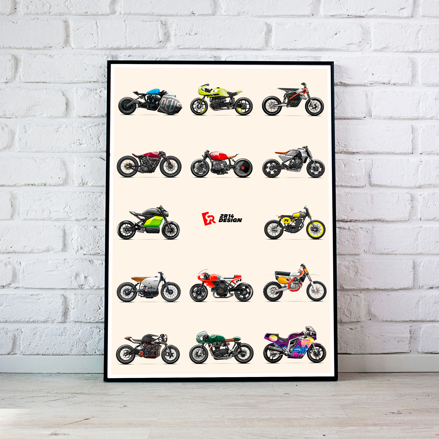 Affiche moto « Custom mix 1 » – Image 2