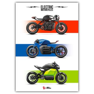Affiche moto « Electric »