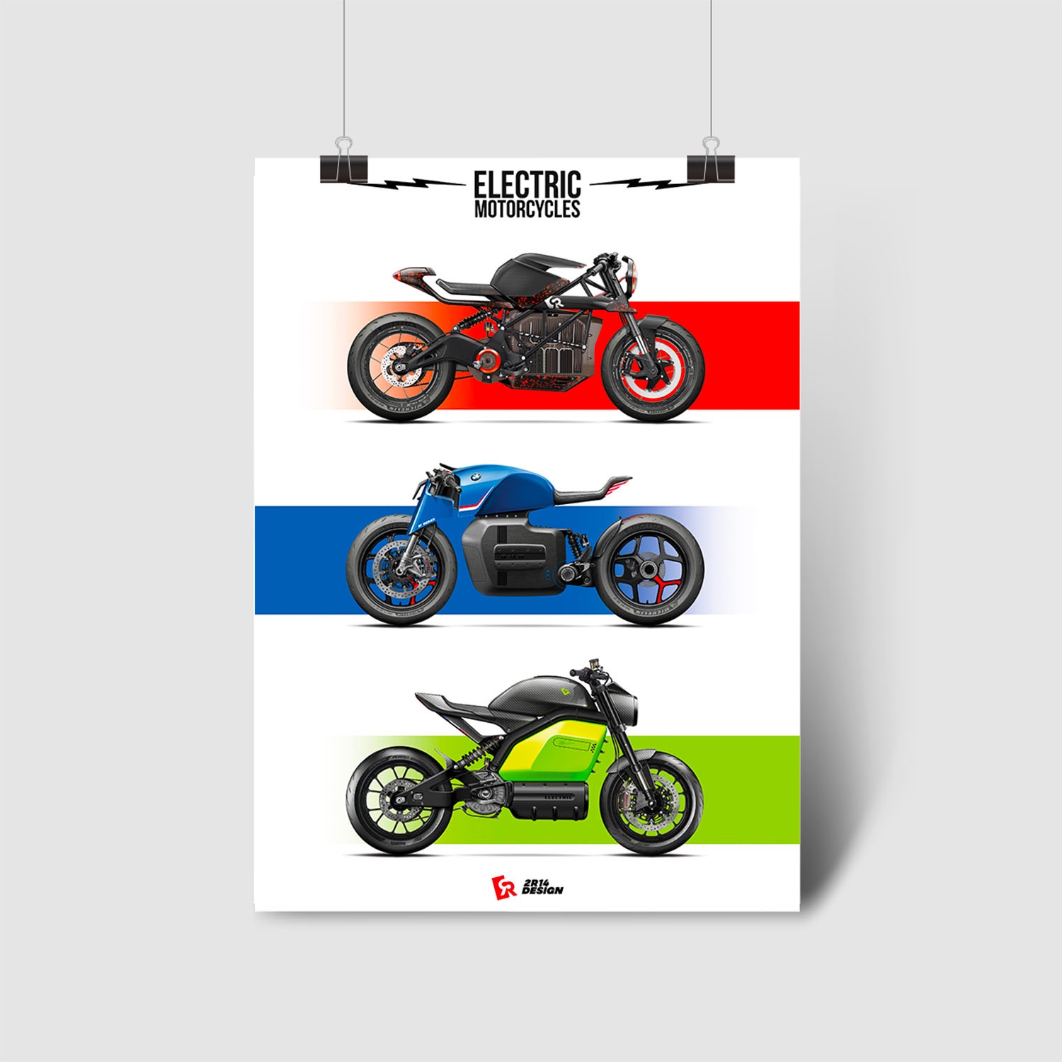 Affiche moto « Electric » - Image 2