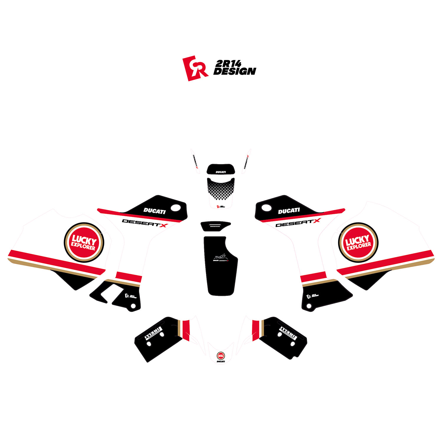 Kit déco moto Ducati Desert X Lucky – Image 2